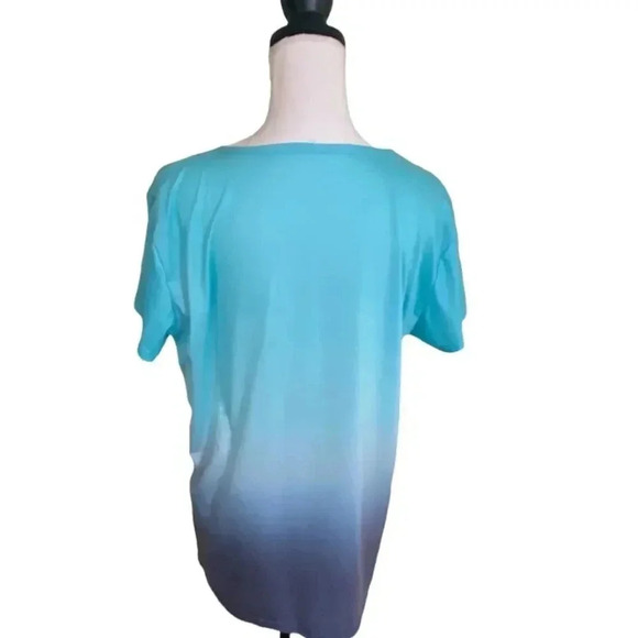 Gradient cotton/poly blend tee shirt, size M EUC - Picture 3 of 7